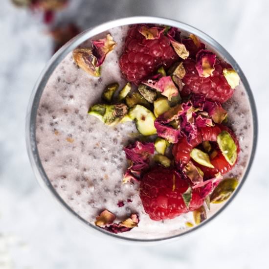 Rose Cardamom Chia Pudding