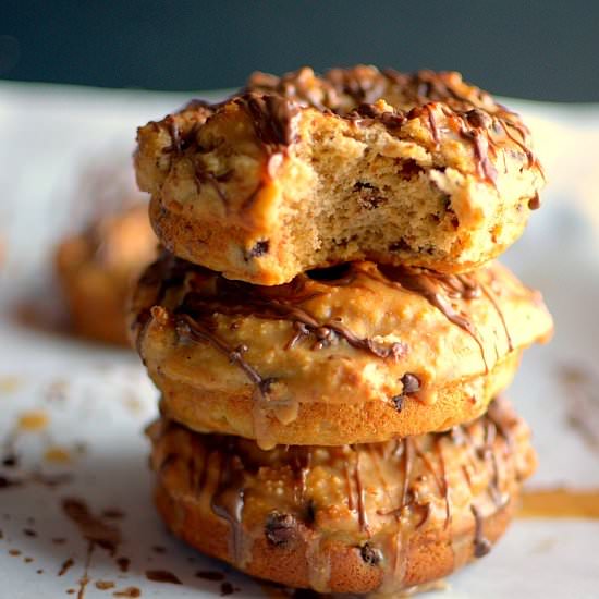 Chunky Monkey Pancake Mix Donuts