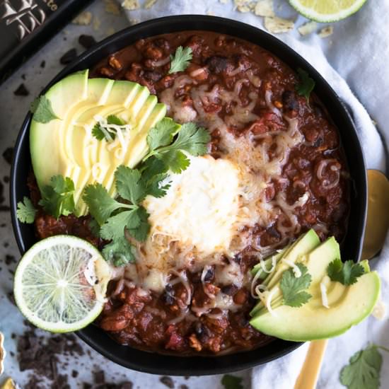 Chipotle Chocolate Turkey Chili