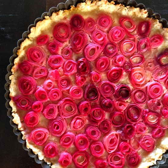 Rhubarb Rose Tart