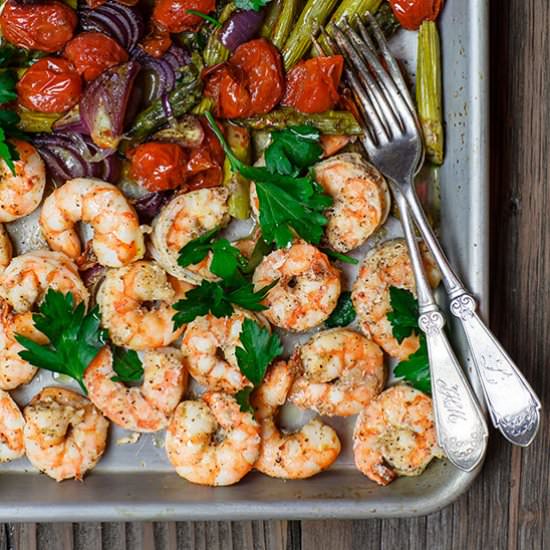 Mediterranean Sheet Pan Shrimp