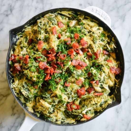 Chicken Carbonara Spaghetti Squash