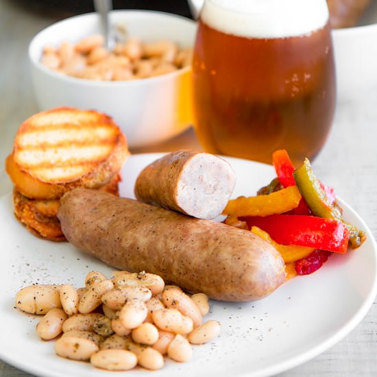 EXTRA JUICY BEER BRAISED SAUSAGES!