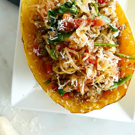 Italian Spaghetti Squash Boats