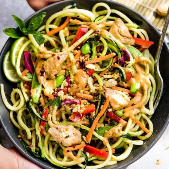 Asian Zucchini Noodle Salad