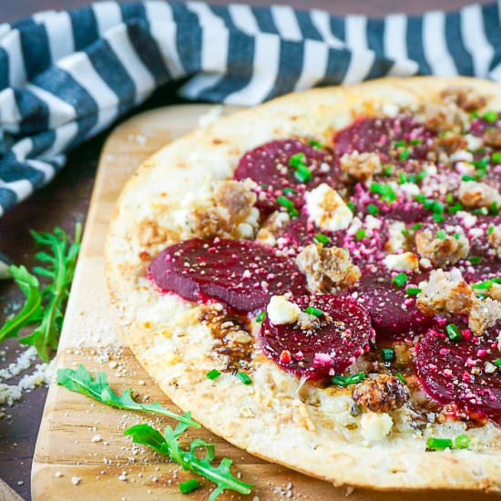 beet and goat cheese pizza