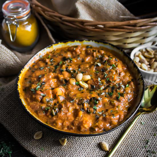 west african peanut lentil stew