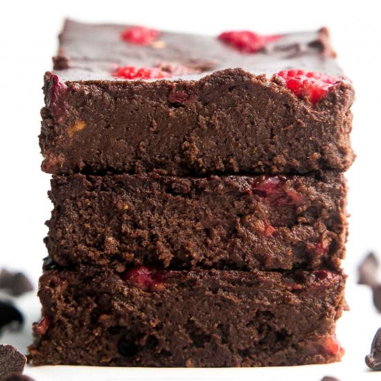 Dark Chocolate Raspberry Brownies