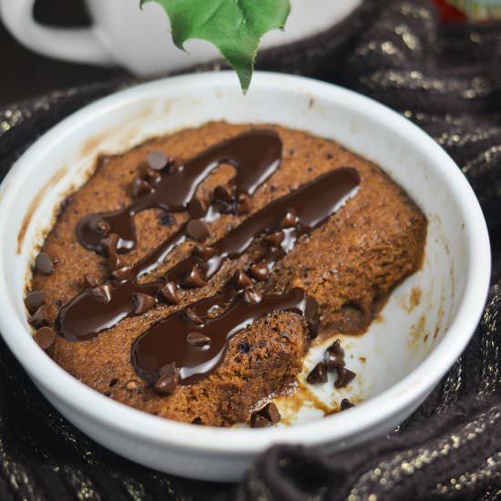 Mocha Pudding Cake for One