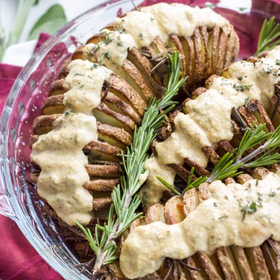 Creamy Sage Sauce Hasselbacks