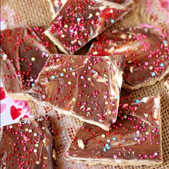 Valentine’s Day Graham Toffee