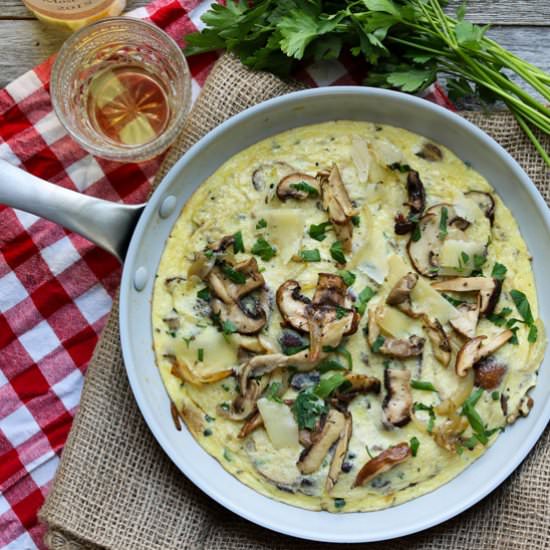 Mushroom Frittata with Truffle Cheese