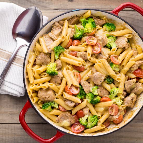 Cajun Pork, Broccoli & Cheese Penne