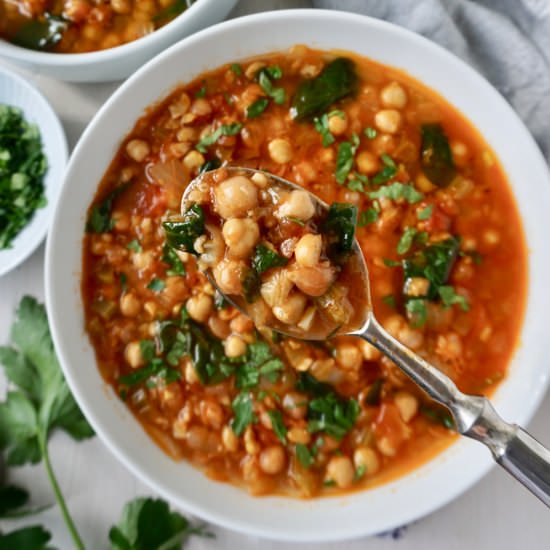 Moroccan Spiced Chickpea Soup