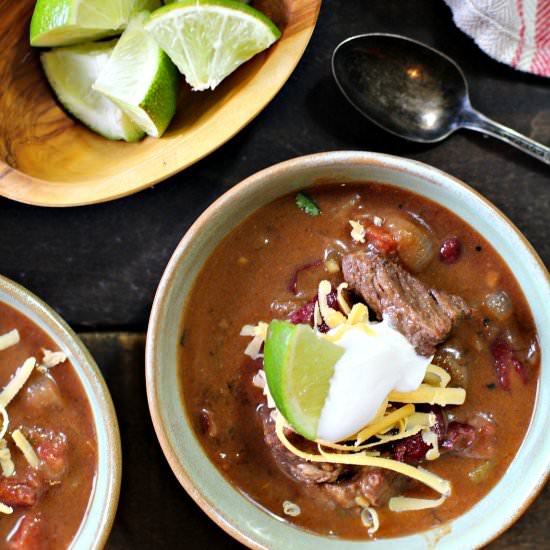 Bourbon Beef and Bean Chili
