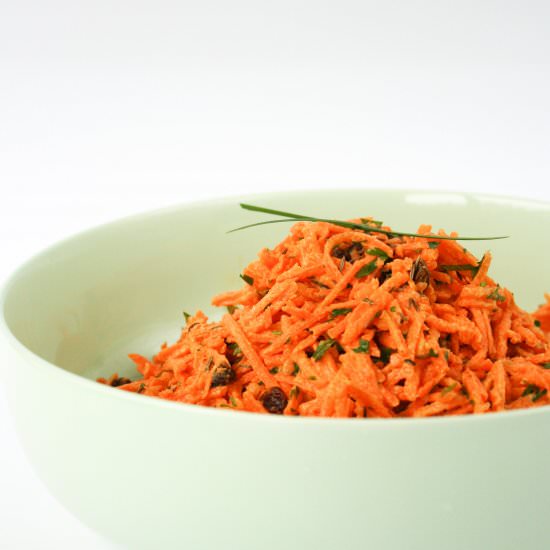Carrot salad w currants & caraway