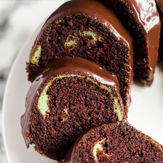 Mint Chocolate Bundt Cake