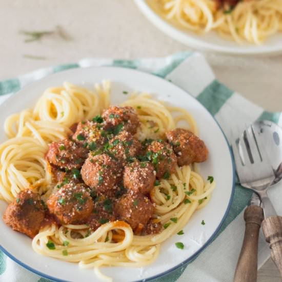 Pasta with meatballs