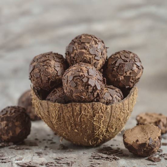 Chickpeas & chocolate truffles