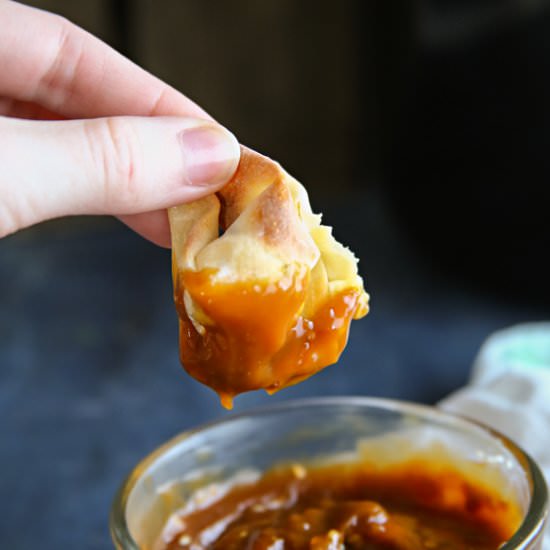 Cheesy Spinach Wontons