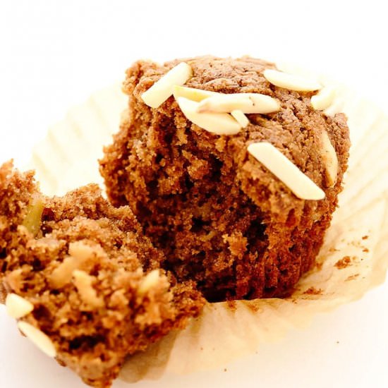 Vegan Apple Cinnamon Almond Muffins