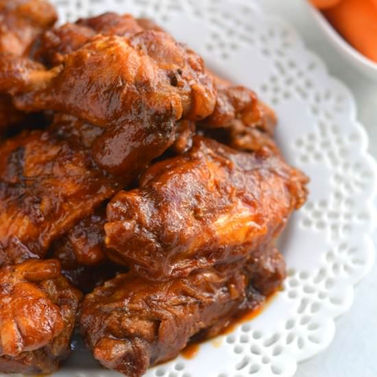 Healthy Crockpot BBQ Wings