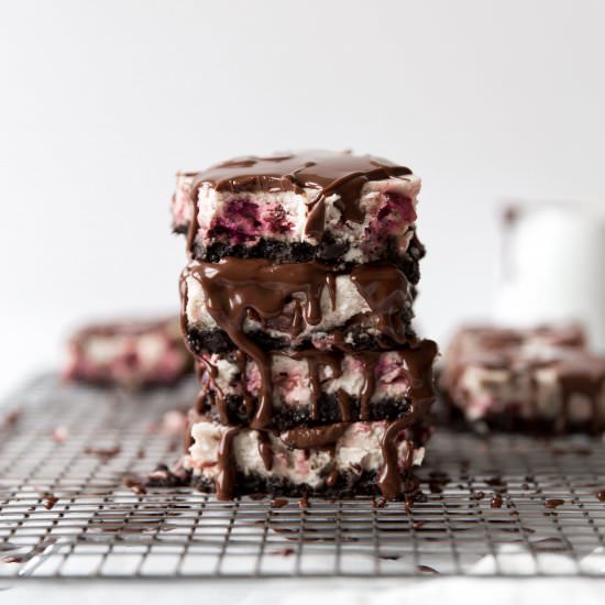 Chocolate Cherry Cheesecake Bars