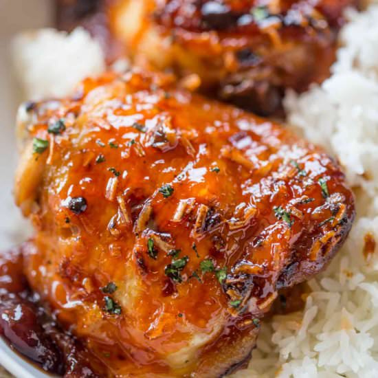 One Pan Apricot Chicken