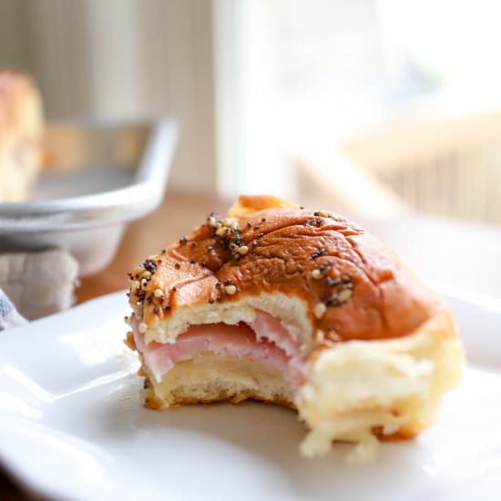 Buttery Ham + Swiss Sliders