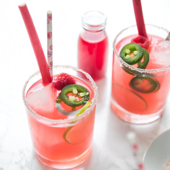 Raspberry Rhubarb Margaritas