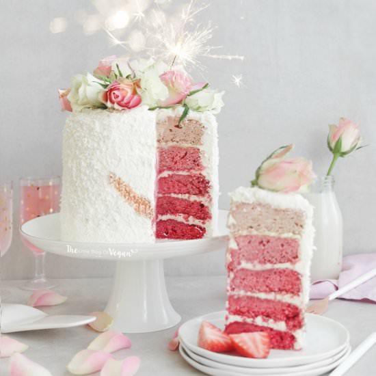 Vegan Ombre cake