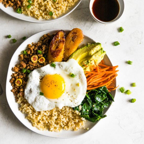 Healthy-ish Cuban Bibimbap Bowl