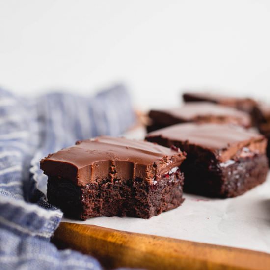 Raspberry Truffle Brownies