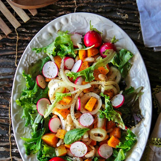 Butternut Squash and Beans Salad