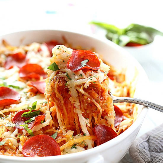 Spaghetti Squash Pizza Casserole