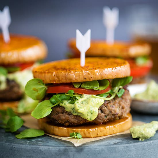 Greek lamb burgers