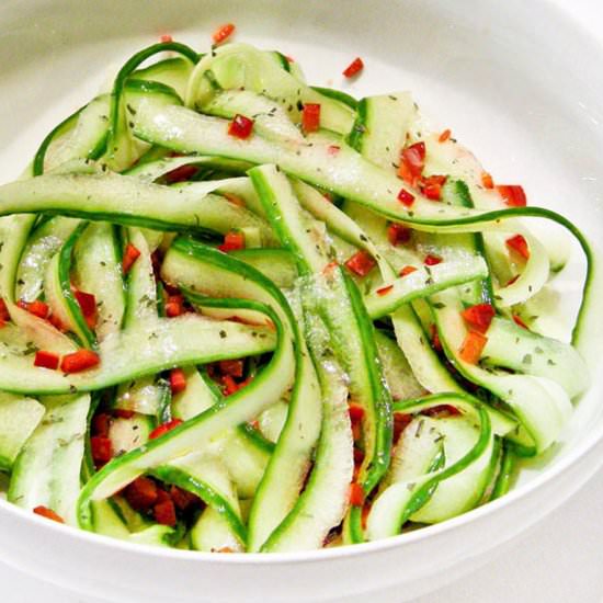 Cucumber ribbon salad