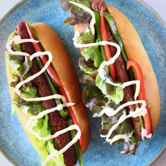 Vegan Chorizo Hot Dogs