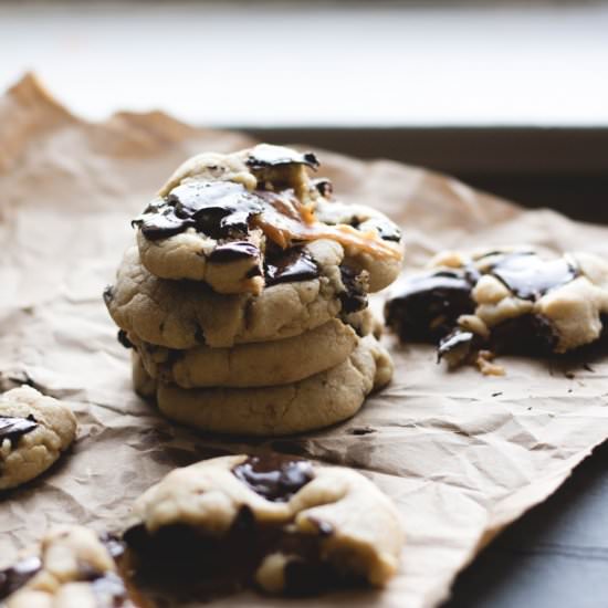 Caramel Filled Choc. Chip Cookies