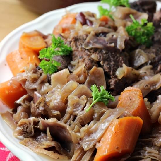 Slow Cooker German Style Pot Roast