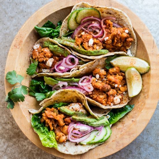 Smoky chickpea tacos