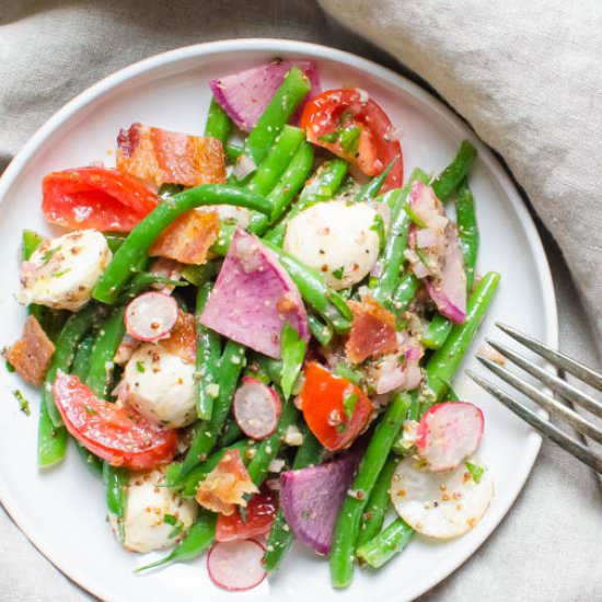 Tangy Green Bean Mozzarella Salad