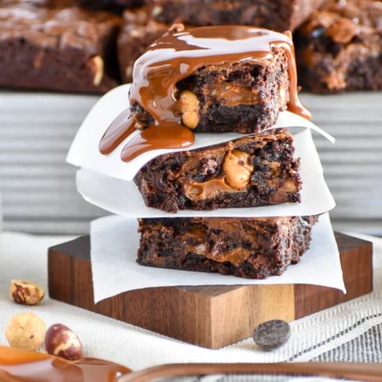 Dulce de Leche Hazelnut Brownies