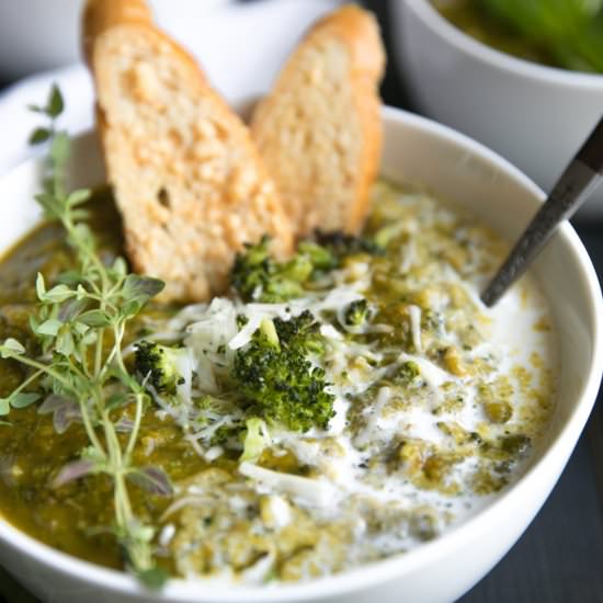 Roasted Broccoli Carrot Soup