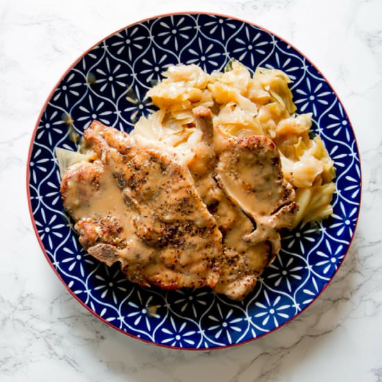 Pork Chops &  Cabbage