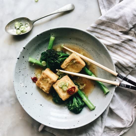 Crispy Tofu with Miso Broth