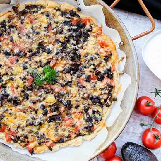 Gluten-Free Meatless Taco Pizza