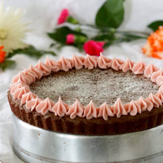 Triple Chocolate Brookie Tart