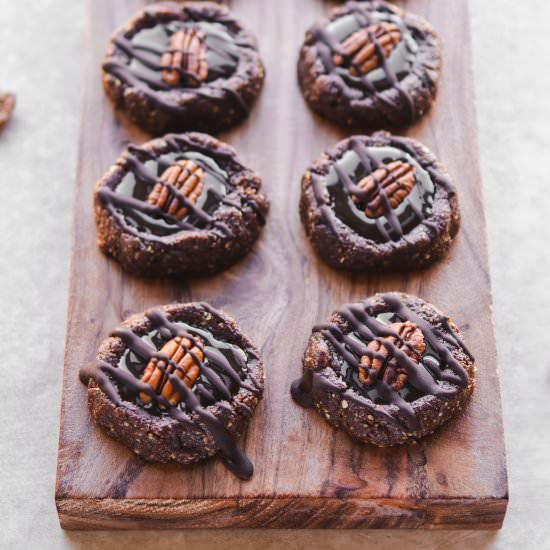 No Bake Chocolate Turtle Cookies