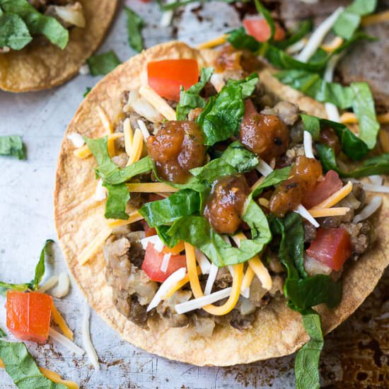 Pressure Cooker Vegetarian Tostadas